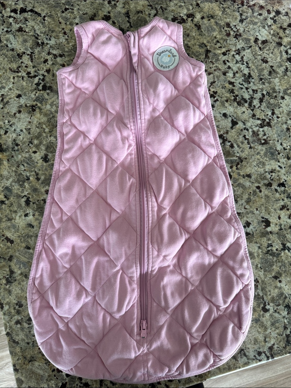 Dreamland Baby Weighted Quilted Pink Sleep Sack Pajama - Cozy Zip Front